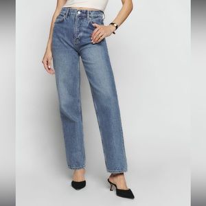 Reformation Karli High Rise Relaxed Tapered Ankle Length Jeans Denim Size 30